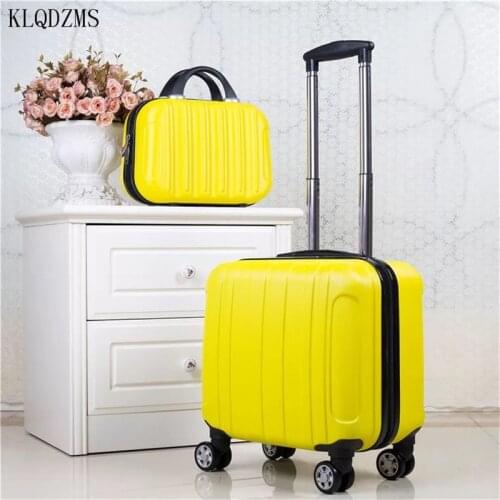 KLQDZMS fashion rolling luggage sets spinner retro suitcase wheels 17inch women carry on travel bags password