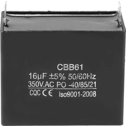 DC Power Supply CBB61 Motor Running Starting Capacitor Generator CQC 350V AC 16uF 50/60Hz Power Supply