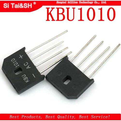 5PCS/LOT KBU1010 KBU-1010 10A 1000V ZIP Diode Bridge Rectifier diode New