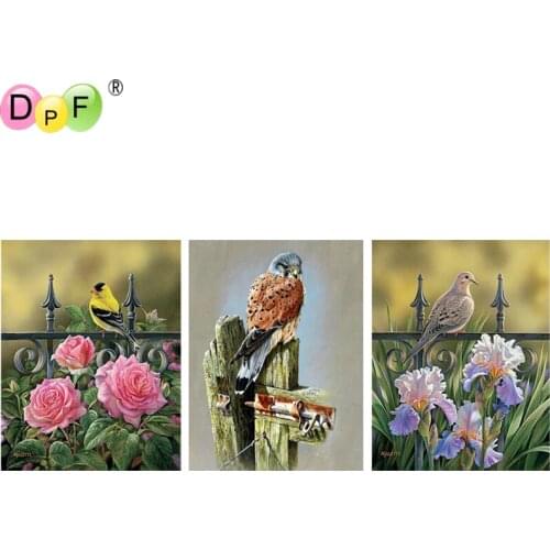 DPF 5D Round full Diamond painting guard birds DIY Diamond Embroidery Needlework Cross Stitch diamond Mosaic decor art crafts