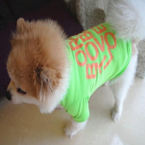 Breathable Puppy T-Shirt Cut Pet Dog Print Short Sleeves Clothes Medium Dogs Vest Pets Spring Summer Clothing Pet supplies