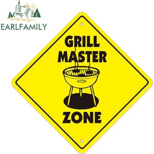 EARLFAMILY 13cm x 13cm for Grill Master Crossing Zone Funny Car Stickers Vinyl Windshield RV VAN Car JDM Accessories Sign Logo