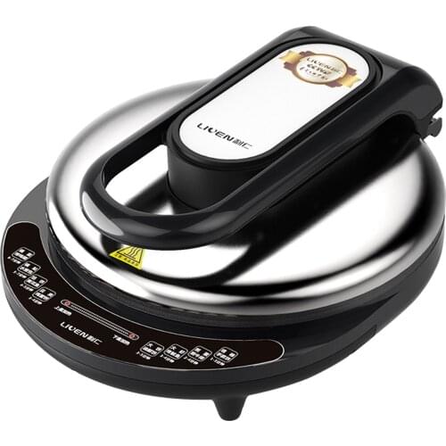 Li Ren electric cake scone J8345 Deepen and enlarge34CM stainless steel cover household double heated pancake maker flapjack pan