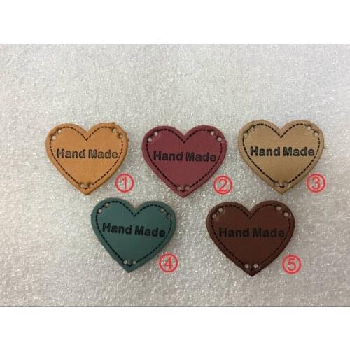 Sewing On Fashion English Handmade PU Leather Labels For Clothing Bags Hats