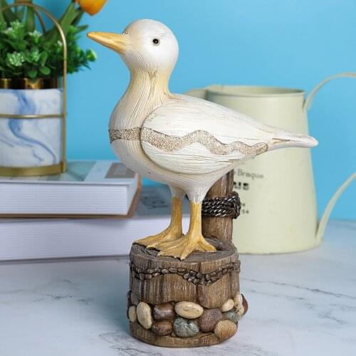 Ornaments Artistic Mediterranean Style TV Cabinet Bird Decoration Figurine Craft for Office