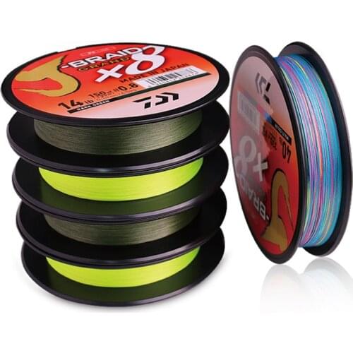 Made In Japan 100% Original DAIWA J-BRAID GRAND Fishing Line 135M 8 Strands Braided PE Line 18 20 25 30 35LB Fly Fishing