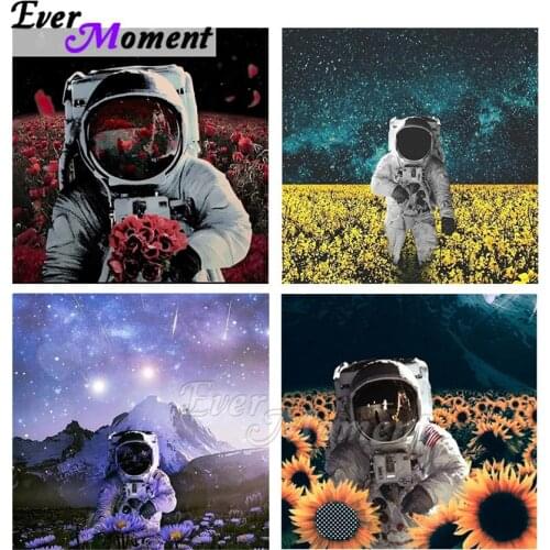 Ever Moment Diamond Painting Astronaut Art Collections Mystery Box Gift Sky Dream Moon Earth Fantasy Space Nature Mars ASF2328