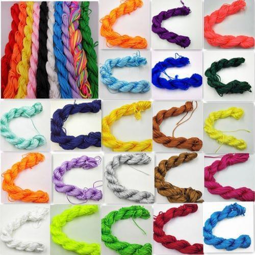 1mm*26m Nylon Cord Thread Braid String For Chinese Knot Bracelet 29 Colors Jewelry Making DIY New