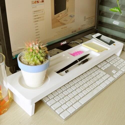 Office Desk Storage Shelf Stationery Organizer multifunctional Office Keyboard Storage Pen Pencil Box Jewelry Makeup Holder Case