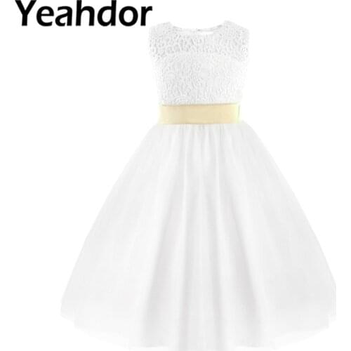 Junior Bridesmaid Dresses Flower Girls Dress Pageant Wedding Party Dress Holy Communion Clothing Kids Dresses for Girl Vestidos