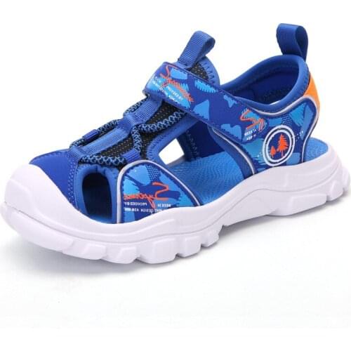 Summer 2020 Sandals For Boys Childrens Closed Toe Anti-kick Baby Boy Shoes New Sports Kids Soft Bottom Boys Beach Shoes