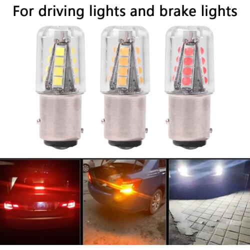 LED Car Bulb Universal Aluminum Auto Lamp 1157 BAY15D 3030 SMD Plastic Turn Signal Brake Stop Reverse Light Bulb 3W 12-24V