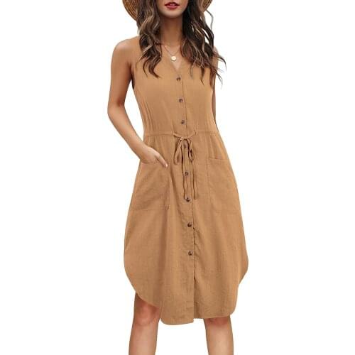 Vee Top Loose Summer Dresses