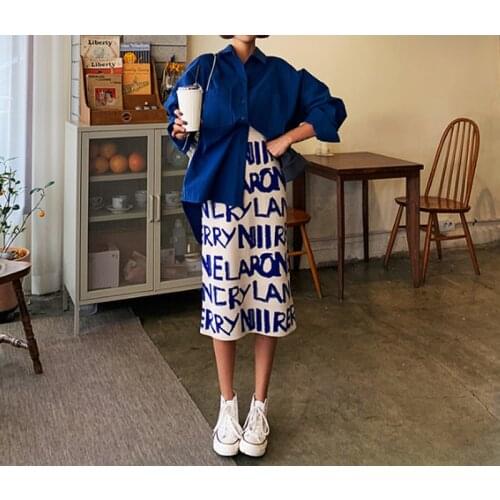 Solid Black Brown Mid Calf Women Skirt Vintage Spring Summer Straight Skirt Long Office Lady High Waist Girls skirts Femininas