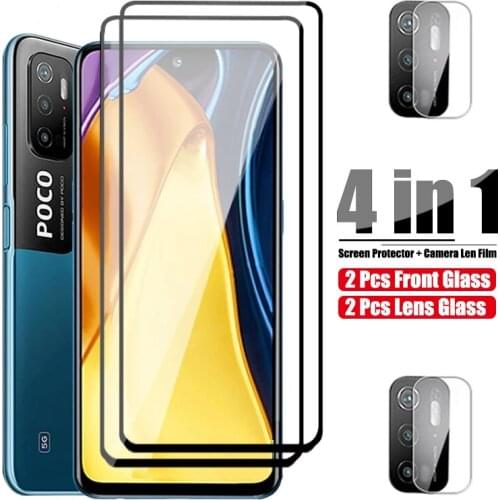 For Xiaomi Poco X3 NFC Protective Glass PocoM3 M3 Pro 5G Camera Len Film Screen Protector Tempered Glas On Xiomi Mi F3 GT X 3