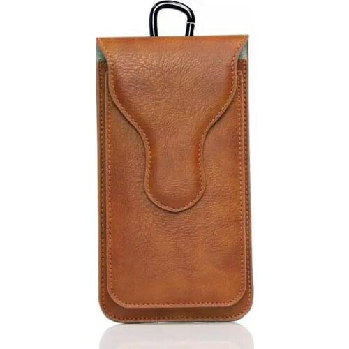 Belt Hook Loop Artificial Leather Protective Cases Fashion Waist Bag Phone Storage Vertical Pouch Wallet