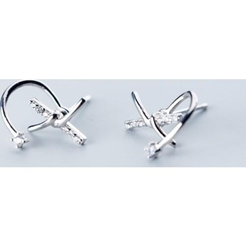 MloveAcc Authentic 925 Sterling Silver Stud Earrings for Women 2 Wearings Unique Sculpt with Stackable Earrings Brand Jewelry