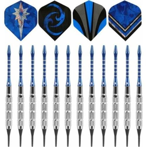 1 Set 18g Professional Soft Tip Darts Set Kit Safety Steel Darts Needle Box Rod Leaf Dartboard Accessories Indoor Entertainment