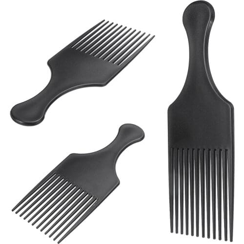 1pc Mayitr Professional Salon Hairdressing Black Plastic Wide Long Tooth Hair Comb 18.6cmx7cm for Styling Tools