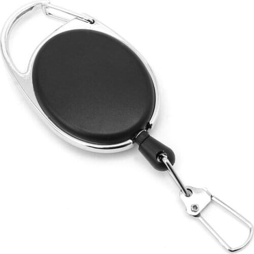 1PC Retractable Reel Key Chain Pull Key ID Card Badge Tag Clip Holder Buckle New