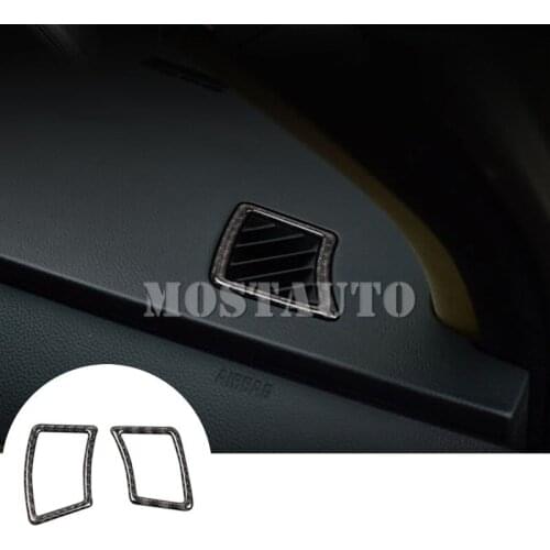 For BMW 5 Series E60 Carbon Fiber Dashboard Side Air Outlet Cover 2005-2010 2PCS Car Accessories Interior Car Decor Car Trim