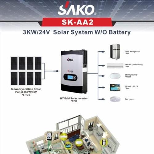 2020 Off grid solar system high efficiency 3kw 5kw solar power system without battery