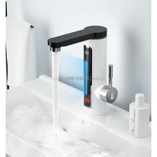 220V Instant Elektrische Boiler Kraan Tankless Verwarming Water Verwarming Kraan met Temperatuur Display Touch Schakelaar keuken