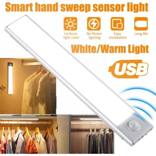 36LEDs PIR Infrared Motion Sensor Night Light Under Cabinet Light Kitchen bedroom Closet Night Lamp usb Rechargble wall lamp