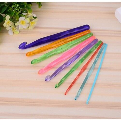 9Pcs/Set Crochet Hooks Knit Knitting Needles Set Weave Craft Tools 3-12mm B99