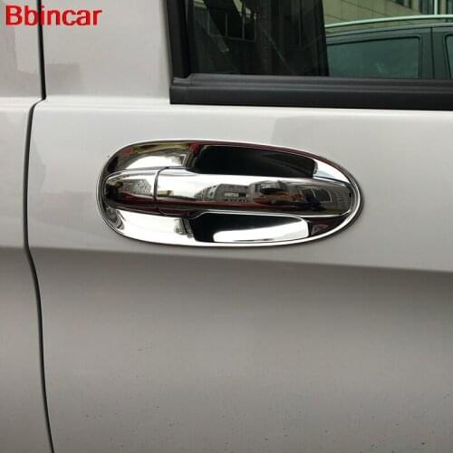 Bbincar For Benz V Class V250 V260 V220 W447 2014 2015 2016 2017 Exterior Door Handle Cover + Door Handle Bowl Cover Trim Stripe