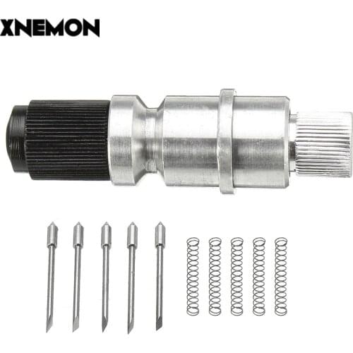 XNEMON for Graphtec CB09U Blade Holder + 5 Blades for Vinyl Plotter Cutter 30 45 60 Degree Mix Blade 19mm Holder 53mm