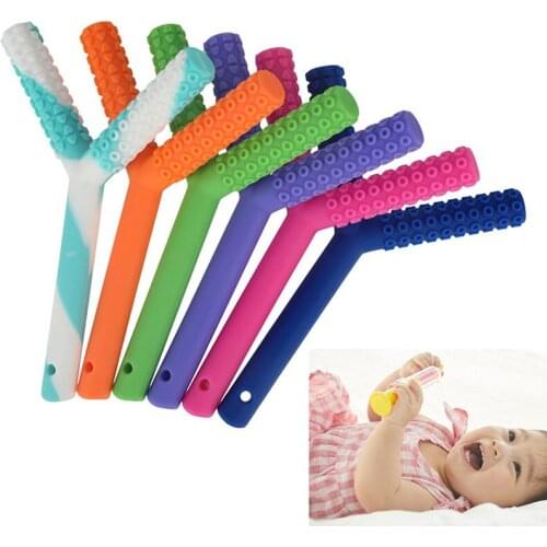 Kids Chewing Tube Y-Shape Chewy Teether Baby Oral Motor Chew Tools Tuxtured Auti