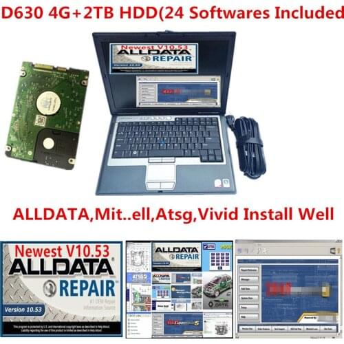 2021 Hot For Dell D630 4GB with 24 softwares in 2TB HDD Auto Repair Software Alldata 10.53 m..chell 2015 atsg vivid Install Well