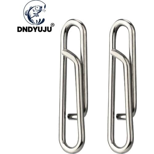 DNDYUJU 30pcs Interlock Fishing Snap Fast Clips Stainless Steel Nice Snap Rolling Swivel Lure Hook Connector Fishing Accessories