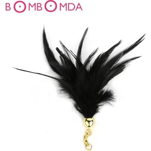 Fetish Feather Whips Flirting Sex Tickling tease Whips Spanking Slave Nipple Stimulation Breast Flogger Bitch Sex Toys For Woman