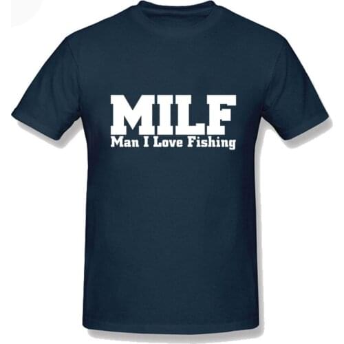 Mens T Shirt Milf Man I Love Fishing New Mens Shirt Sea Loves Fishes Rod Vacation Journey Tee Shirt Male Oversized T-shirts 2XL