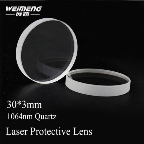 Weimeng laser protective window 30*3mm 1064nm JGS1 quartz material optical glass for laser cutting machine