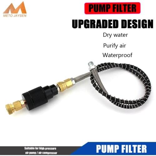 M10x1 Thread PCP Paintball High Pressure Hand Pump Filter with Safety Valve Water-Oil Separator Air Filtering 8mm 50cm Hose