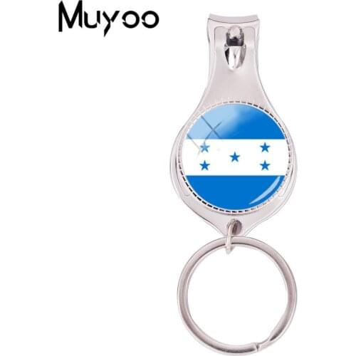 2018 Fashion Flag Of Honduras Multifunctional Keychain Handmade Nail Clipper Keyring Art Glass Photo Jewelry Nail Clippers