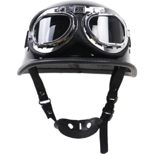 Motorcycle helmet retro half helmet For Harley outdoor riding protective DOT certification with glasses