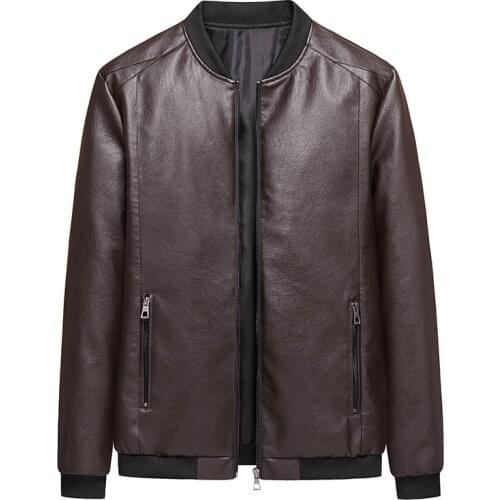 Mens Classical Motocycle Biker Streetwear Jacket Winter Thick Men Leather Jacket Motor Autumn Zipper Jacket Male Coat Size 8XL