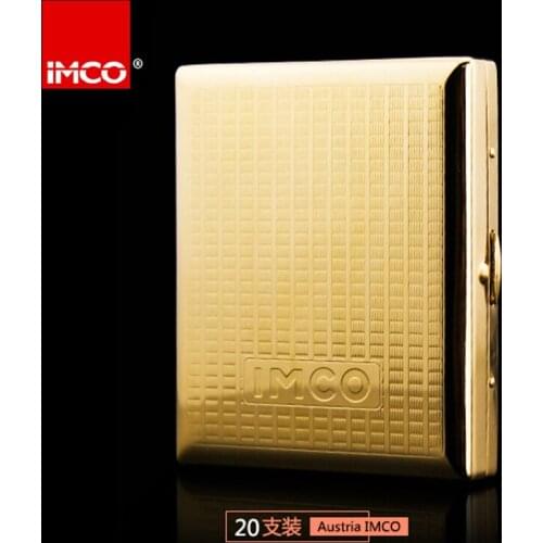 New IMCO Original Cigarette Case Cigar Box Pure Copper Tobacco Holder Pocket Storage Container Smoking Cigarette Accessories