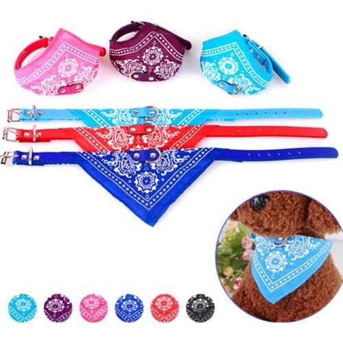 Adjustable Pet Cat Dog Collar Lovely Printed Fashion Pet Supplies Scarf Dogs Cat Personality Bandana Puppy Pet Neck Tie