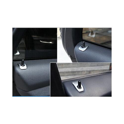 Steel Matte Interior Door Lock Pins Cover Trim 4pcs For BMW X5 E70 2007-2013