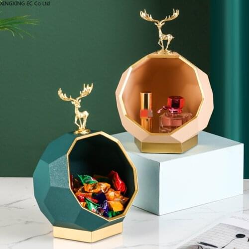 Light Luxury Cute Candy Tray Key Storage Ornaments Nordic Living Room Wine Cabinet Creative Home Decoration Snack Storage Box