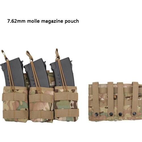 Tactical 7.62MM Double Triple Molle Magazine Bag For AK AR M4 AR15 Rifle Mag Pouch Hunting Paintball Military Nylon Tool Pouch