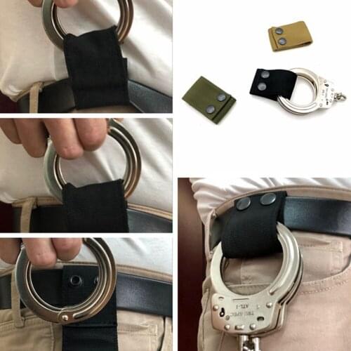 Tactical Quick-pull Handscuff Strap with Button Portable Nylon Waist Hanging Belt Lanyard Multifunctional Waist Accessories