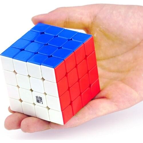 YJ Yusu 4x4x4 Stickerless Magnetic Cubo Magico 5x5x5 Black Profissional Educational Cubes Mini Stress Reliever Game Toy for Boys