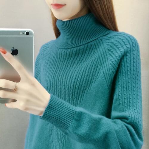 2021 New Autumn Winter Turtleneck Sweater Women Knitted Thick Pullover Sweaters Top Long Sleeve Slim Jumper Soft Warm Pull Femme