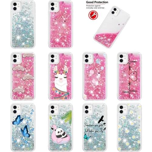 Quicksand Liquid Dynamic Bear Phone Case For OPPO A52 A72 A92 Reno 3 Pro Realme 6/6 Pro Relame C11 Realme C15 Soft Case Cover